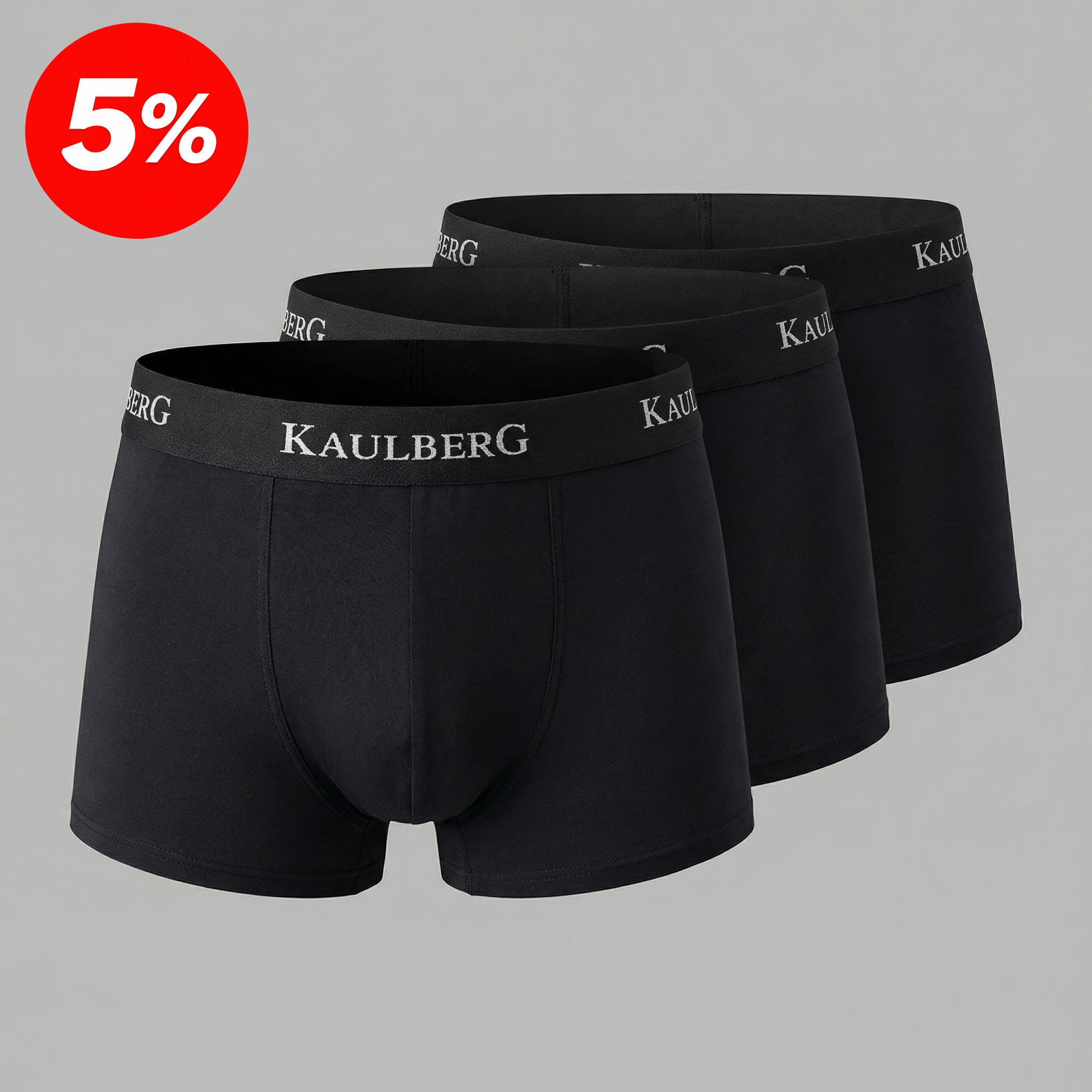 3er Set Boxershort Herren Schwarz Made in Germany