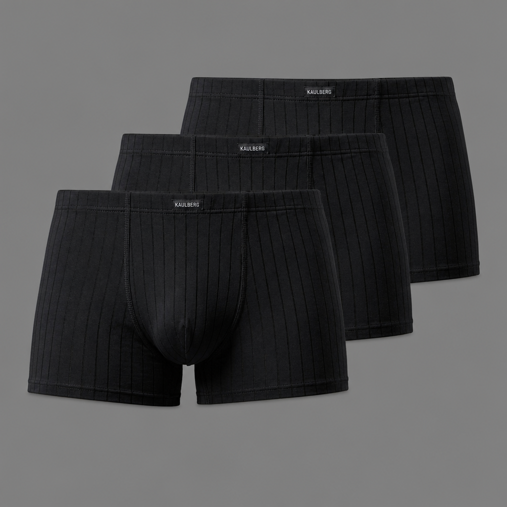 Boxershort Herren Schwarz Linien - Mikrofaser