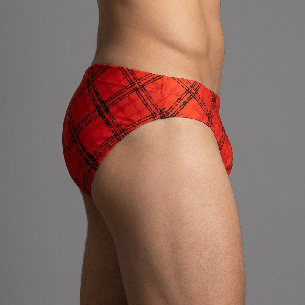 Herren Slip aus Mikrofaser orange